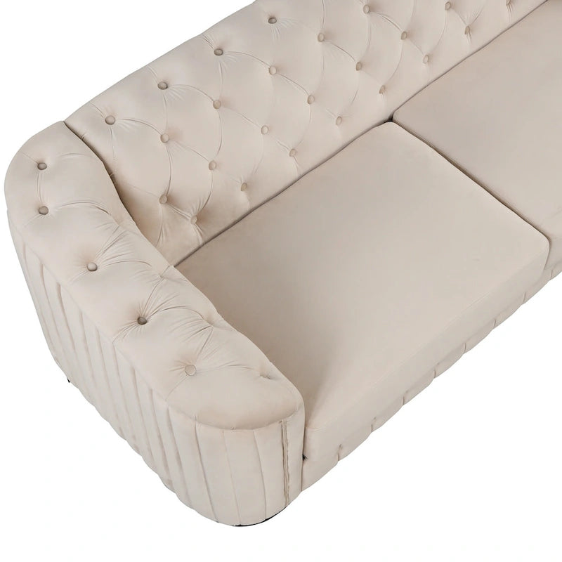 64.3 samtbezogenes Zweisitzersofa, modernes Loveseat mit dicker abnehmbarer Sitzauflage, 2-Personen-Sofa