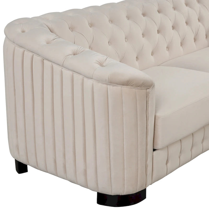 64.3 samtbezogenes Zweisitzersofa, modernes Loveseat mit dicker abnehmbarer Sitzauflage, 2-Personen-Sofa