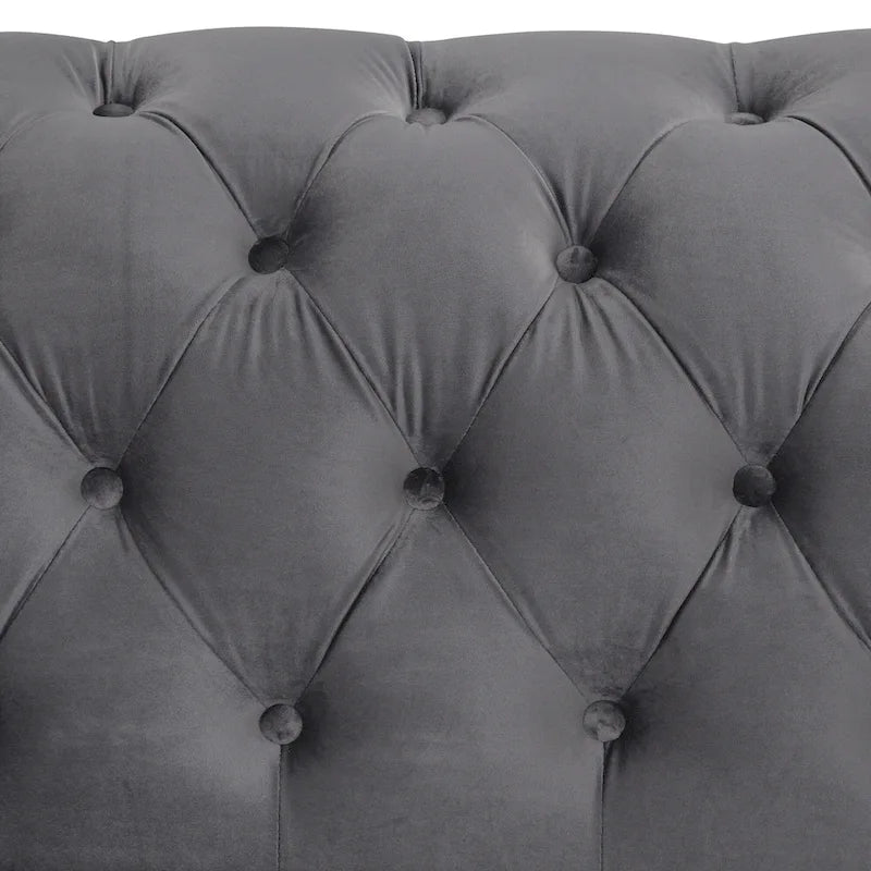 64.3 samtbezogenes Zweisitzersofa, modernes Loveseat mit dicker abnehmbarer Sitzauflage, 2-Personen-Sofa