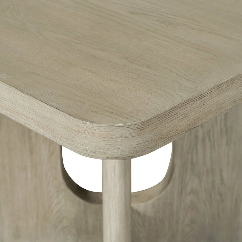 Table de salle à manger carrée moderne en bois massif de 54 pouces, hauteur comptoir