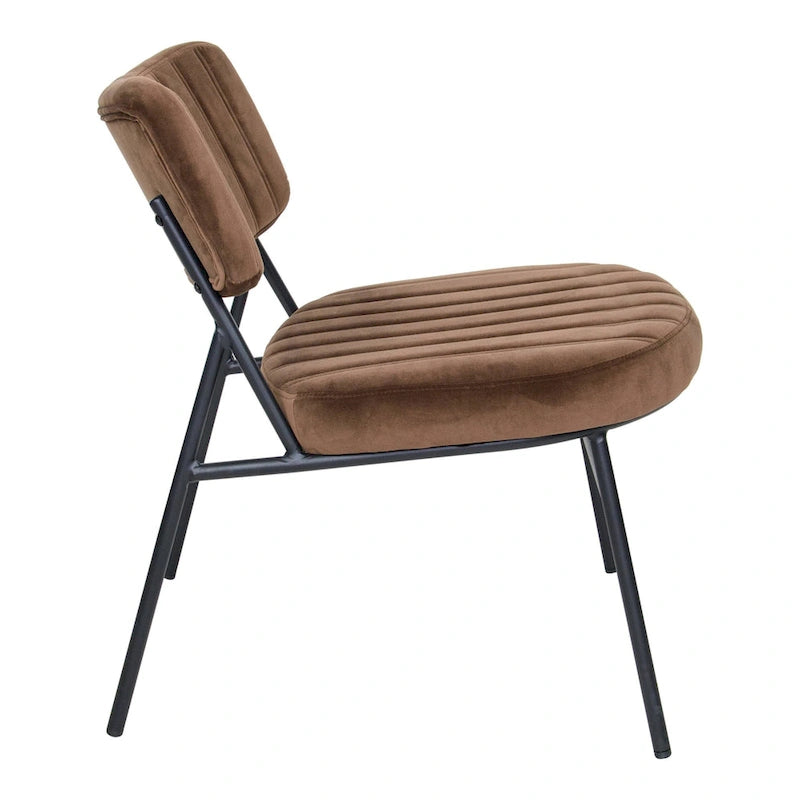 Set of 2 Velvet Accent Chairs with Velvet Upholstery & Sturdy Metal Frame for Home Office Lounge Living Room