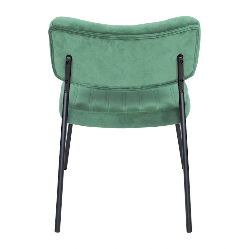 Set of 2 Velvet Accent Chairs with Velvet Upholstery & Sturdy Metal Frame for Home Office Lounge Living Room