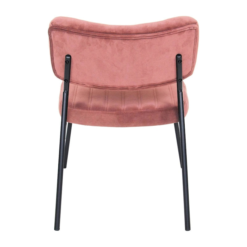 Set of 2 Velvet Accent Chairs with Velvet Upholstery & Sturdy Metal Frame for Home Office Lounge Living Room