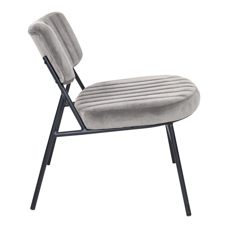 Set of 2 Velvet Accent Chairs with Velvet Upholstery & Sturdy Metal Frame for Home Office Lounge Living Room