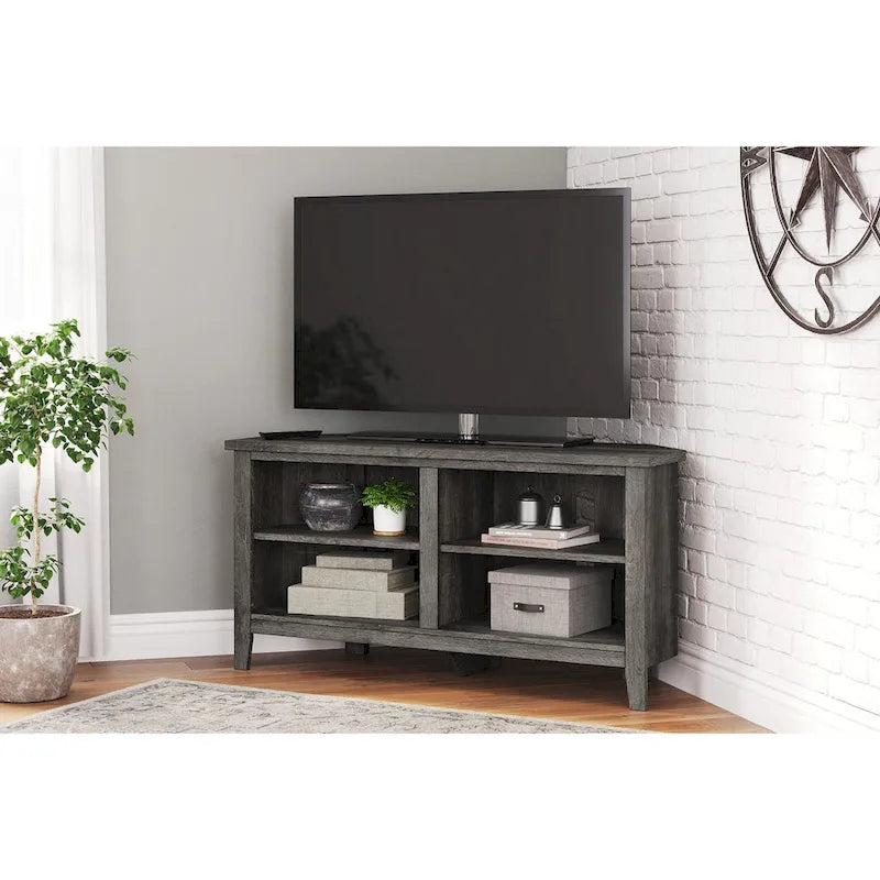 Signature Design by Ashley Arlenbry Gray Corner TV Stand