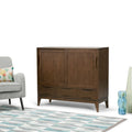 WYKONANA Z LITEGO DREWNA SZAFKA DO PRZECHOWYWANIA W STYLU MID-CENTURY MODERN, O SZEROKOŚCI 48 cali - 48w x 17d x 42 h