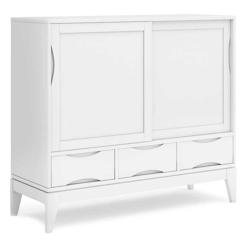 WYKONANA Z LITEGO DREWNA SZAFKA DO PRZECHOWYWANIA W STYLU MID-CENTURY MODERN, O SZEROKOŚCI 48 cali - 48w x 17d x 42 h