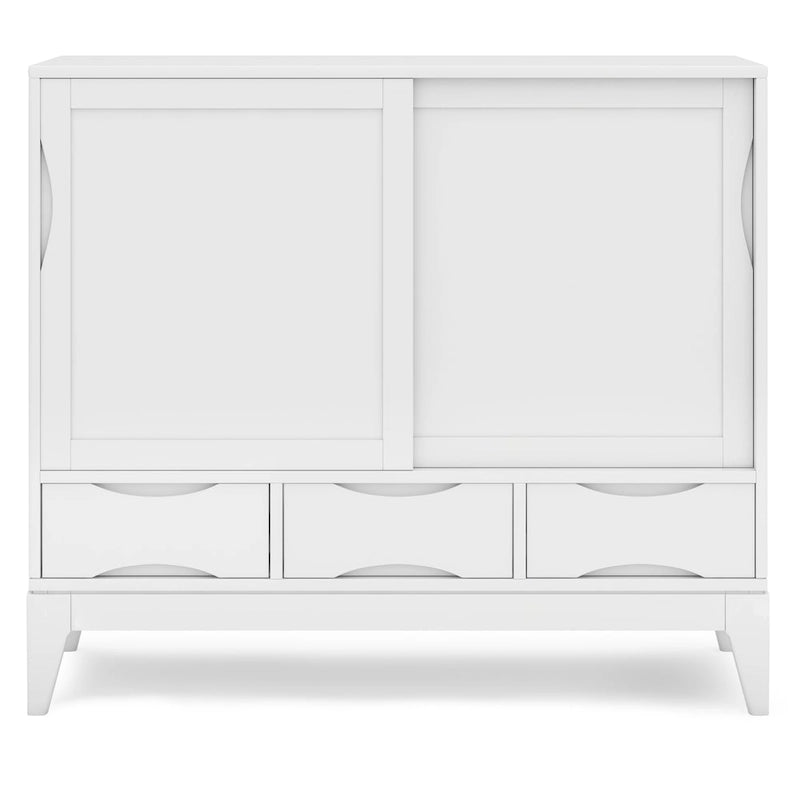WYKONANA Z LITEGO DREWNA SZAFKA DO PRZECHOWYWANIA W STYLU MID-CENTURY MODERN, O SZEROKOŚCI 48 cali - 48w x 17d x 42 h
