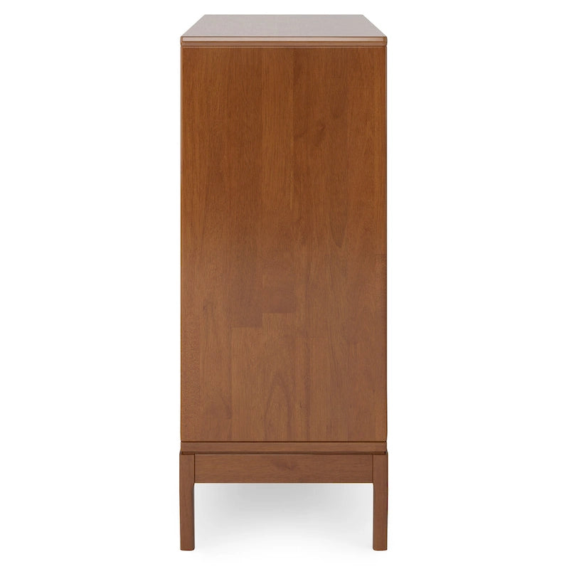 WYKONANA Z LITEGO DREWNA SZAFKA DO PRZECHOWYWANIA W STYLU MID-CENTURY MODERN, O SZEROKOŚCI 48 cali - 48w x 17d x 42 h