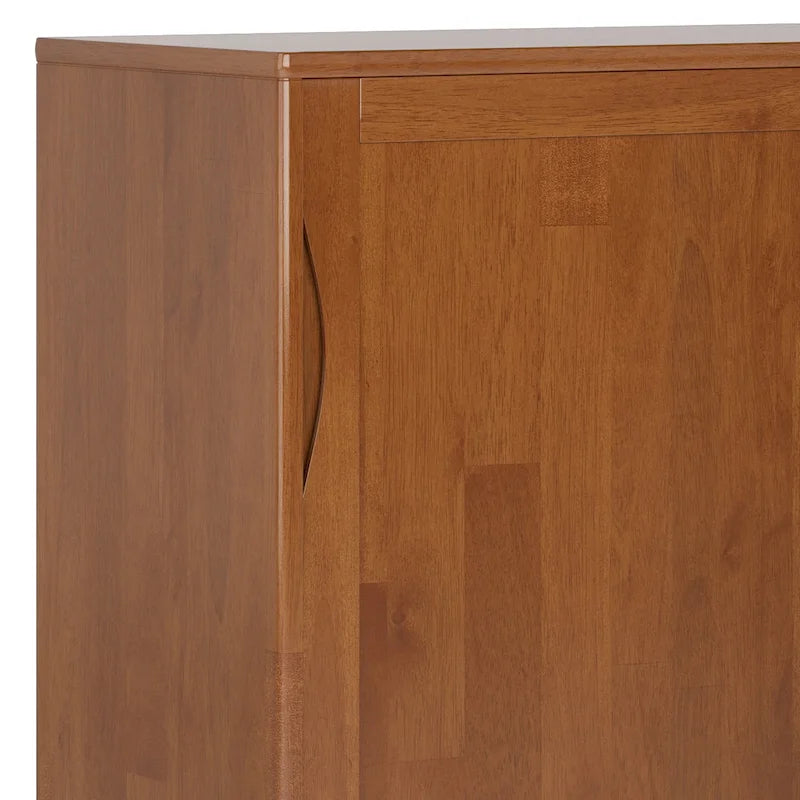 WYKONANA Z LITEGO DREWNA SZAFKA DO PRZECHOWYWANIA W STYLU MID-CENTURY MODERN, O SZEROKOŚCI 48 cali - 48w x 17d x 42 h