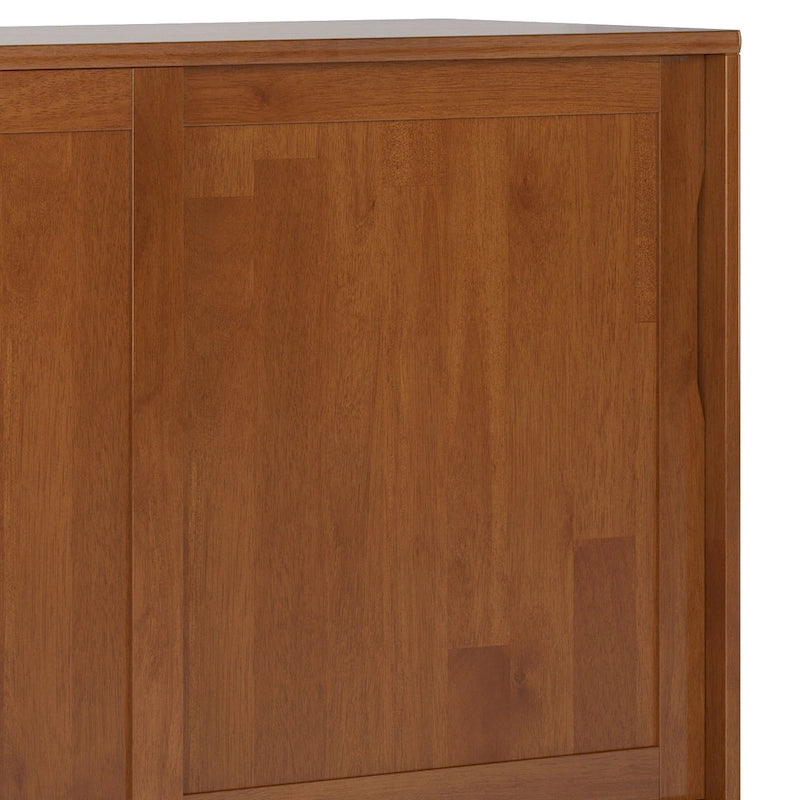 WYKONANA Z LITEGO DREWNA SZAFKA DO PRZECHOWYWANIA W STYLU MID-CENTURY MODERN, O SZEROKOŚCI 48 cali - 48w x 17d x 42 h