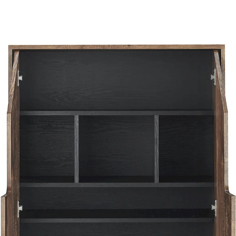 DH BASIC Urban Reclaimed Oak 15-Pair Shoe Cabinet by Denhour