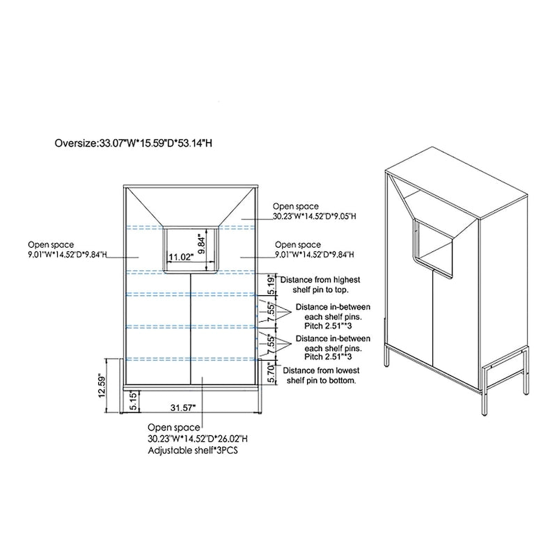 15-Pair Shoe Cabinet by