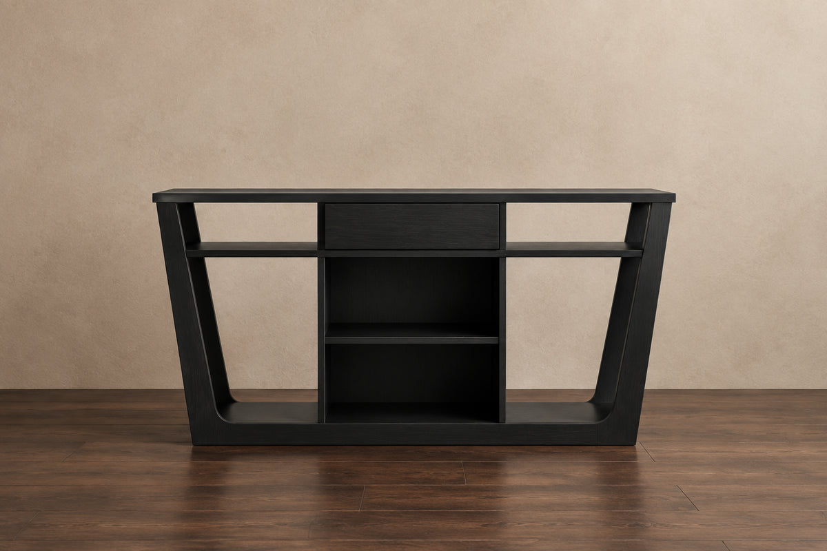 Meuble TV moderne à 6 étagères et 1 tiroir, 60 pouces, par