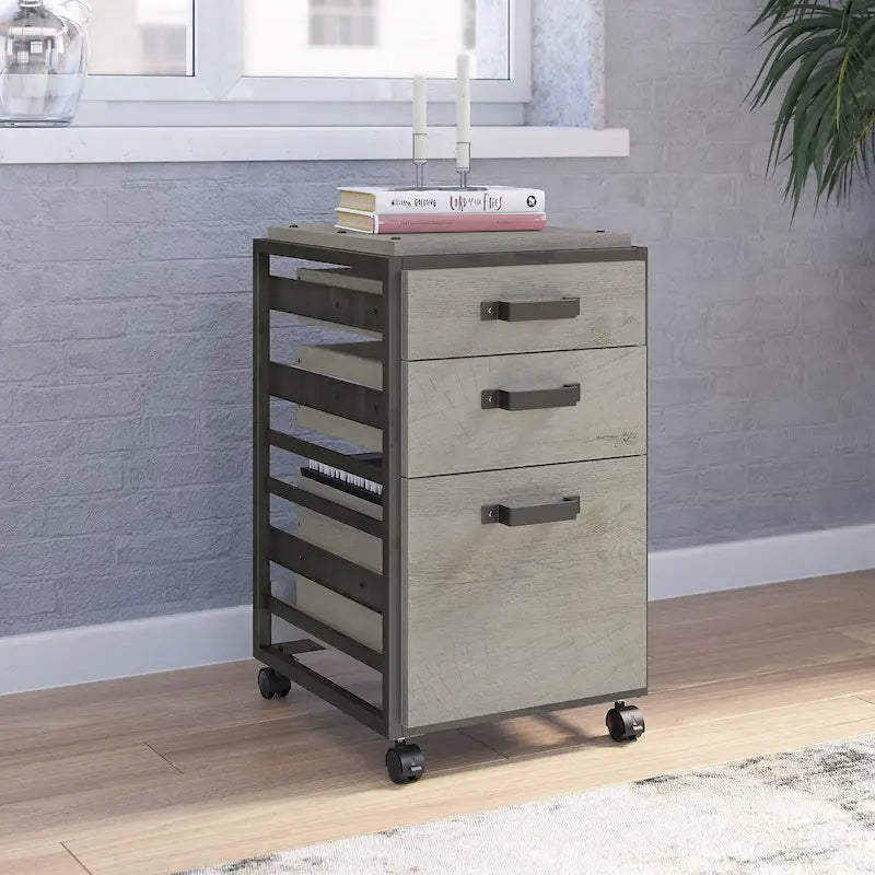 Refinery 3-drawer Mobile File Cabinet