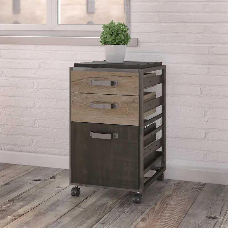 Refinery 3-drawer Mobile File Cabinet
