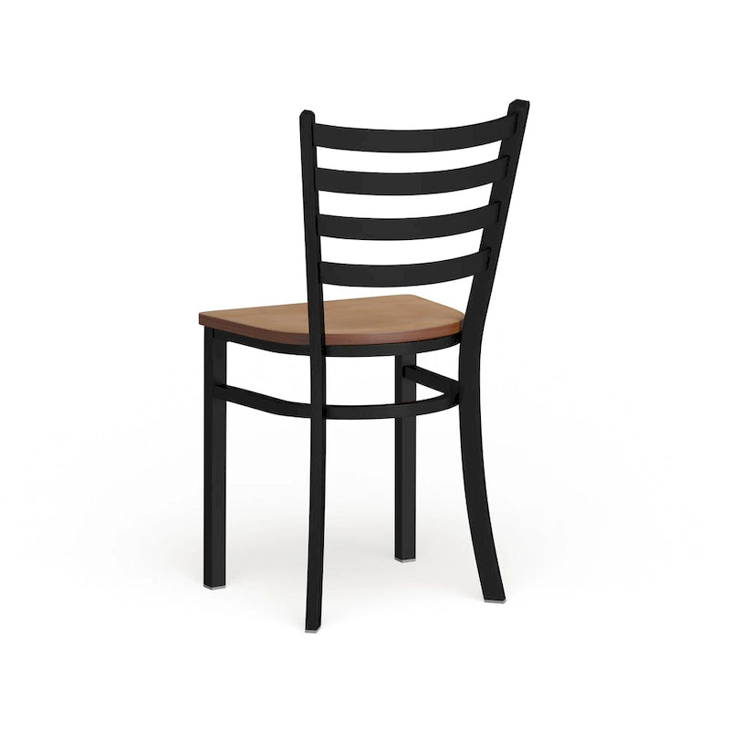 Ladder Back Metal Restaurant Chair - 16.5W x 17D x 32.25H - 16.5W x 17D x 32.25H