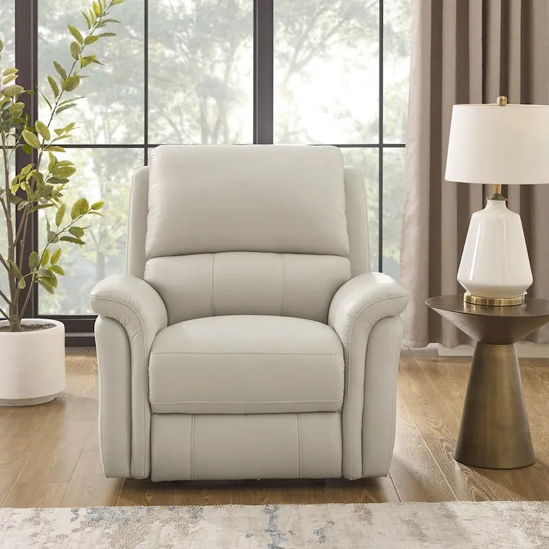 Canapé, causeuse et fauteuil inclinables électriques Zero Gravity avec appuie-tête et revêtement en cuir pleine fleur