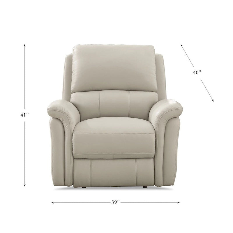Canapé, causeuse et fauteuil inclinables électriques Zero Gravity avec appuie-tête et revêtement en cuir pleine fleur