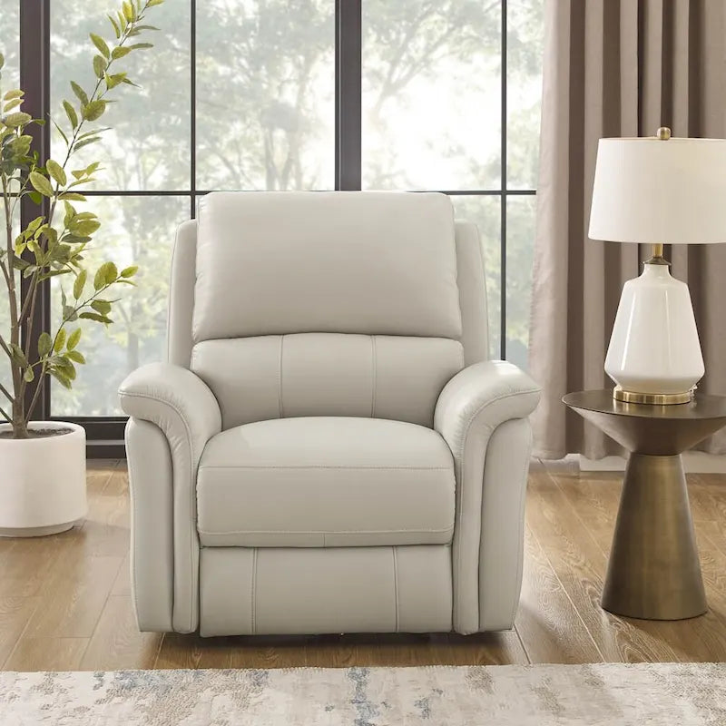 Canapé, causeuse et fauteuil inclinables électriques Zero Gravity avec appuie-tête et revêtement en cuir pleine fleur
