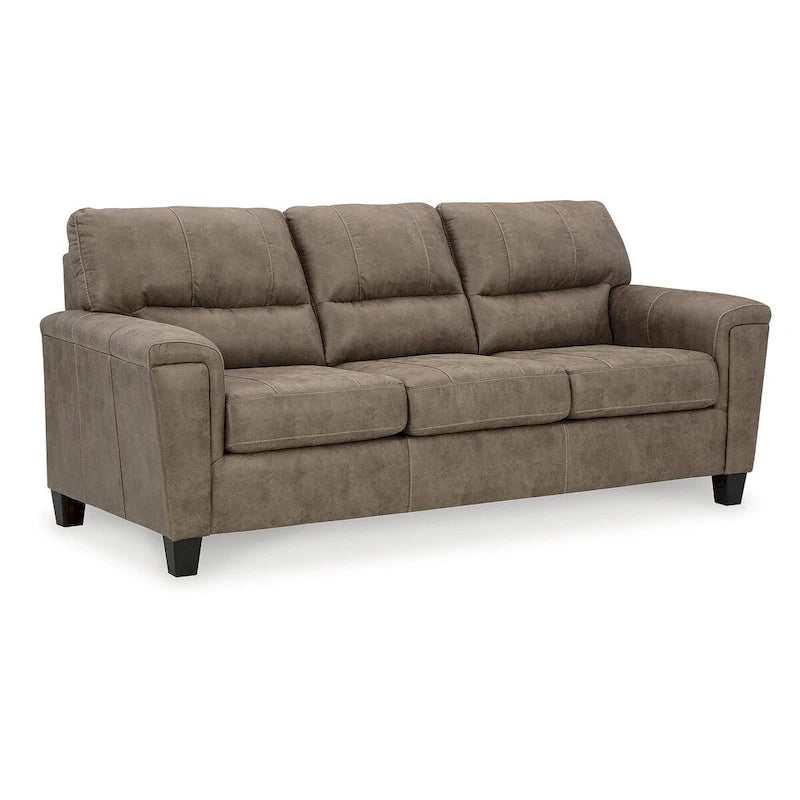 Hnědo-béžová pohovka - 89W x 38D x 39H