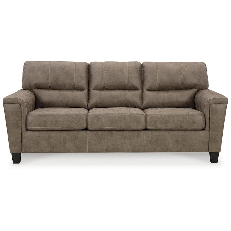 Braunes/beiges Sofa - 89W x 38D x 39H
