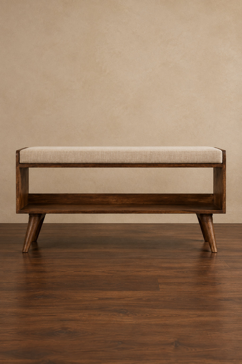 Mud Linen Nordic Storage Bench