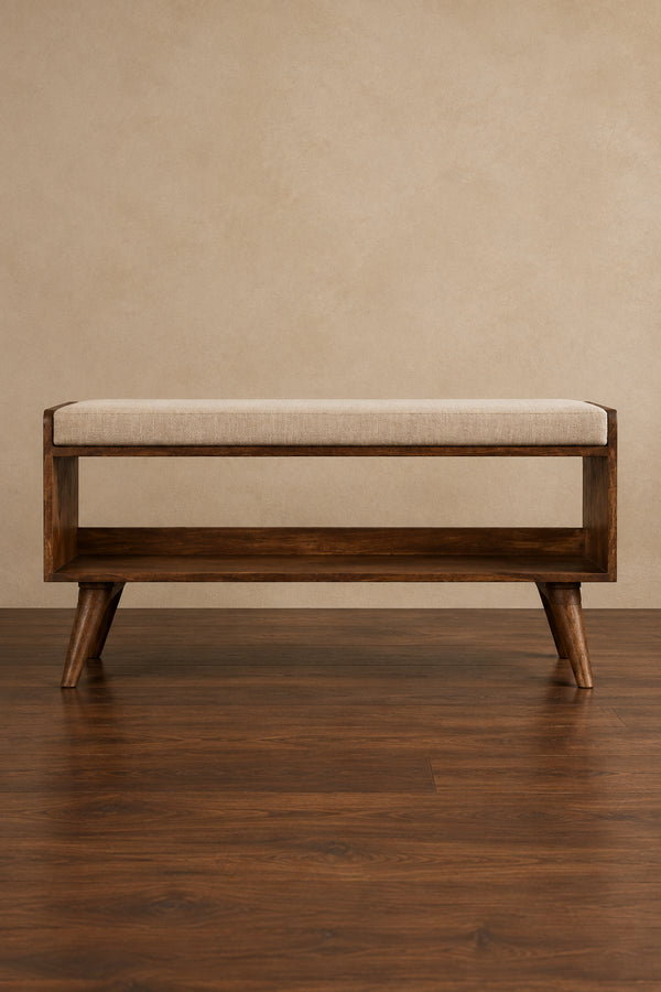 Mud Linen Nordic Storage Bench