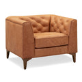 Lounge-Sessel - Vollnarbiges echtes italienisches Leder