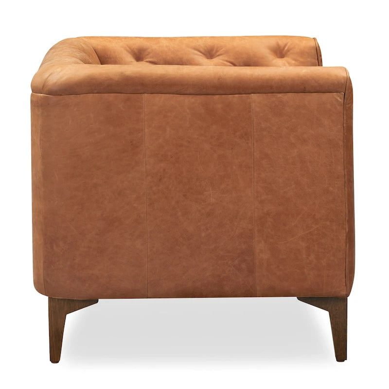 Lounge-Sessel - Vollnarbiges echtes italienisches Leder