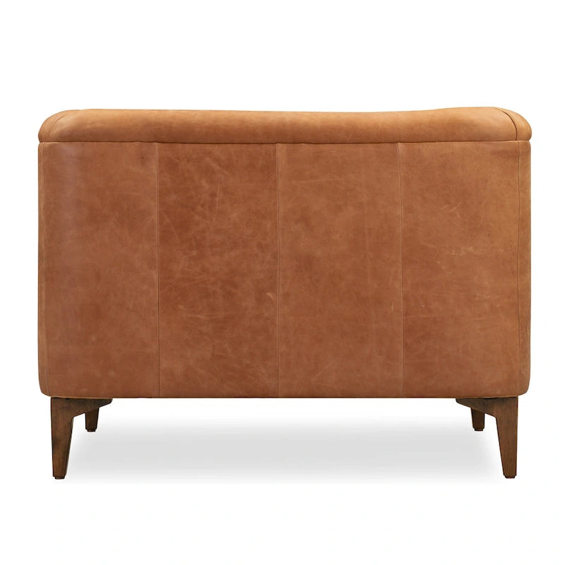 Lounge-Sessel - Vollnarbiges echtes italienisches Leder
