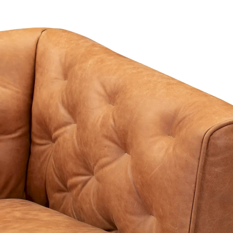 Lounge-Sessel - Vollnarbiges echtes italienisches Leder