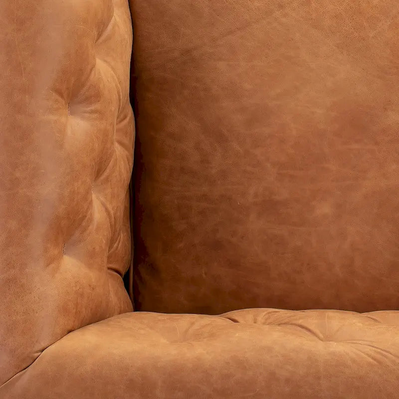 Lounge-Sessel - Vollnarbiges echtes italienisches Leder