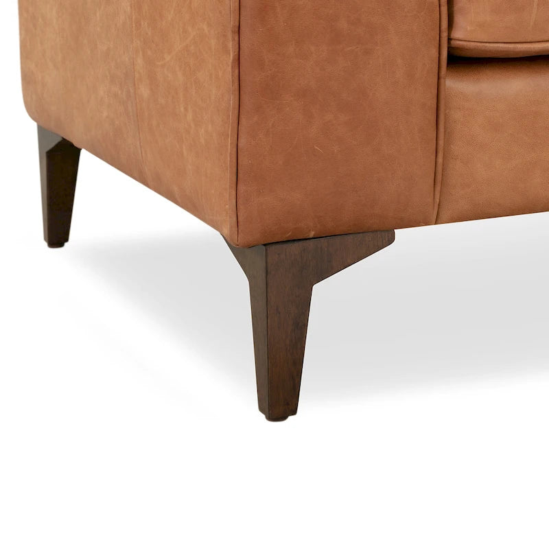 Lounge-Sessel - Vollnarbiges echtes italienisches Leder