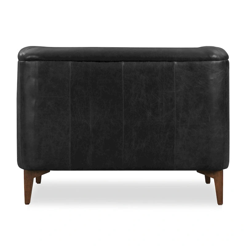 Lounge-Sessel - Vollnarbiges echtes italienisches Leder
