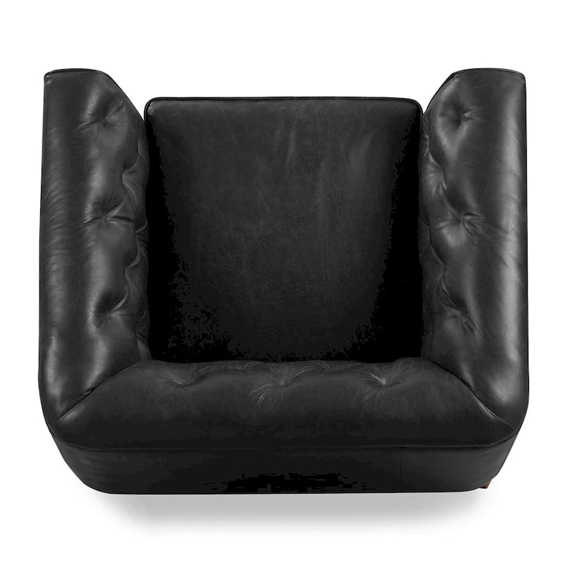Lounge-Sessel - Vollnarbiges echtes italienisches Leder