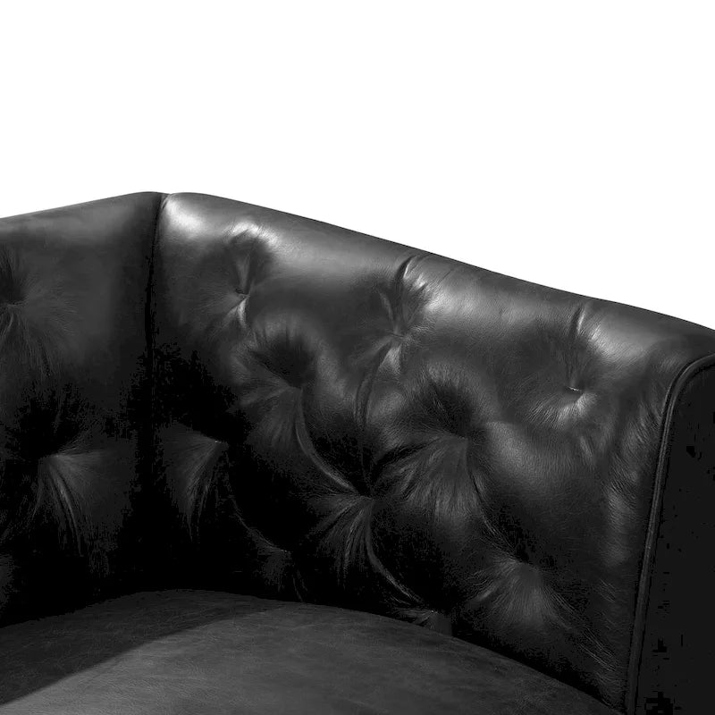 Lounge-Sessel - Vollnarbiges echtes italienisches Leder