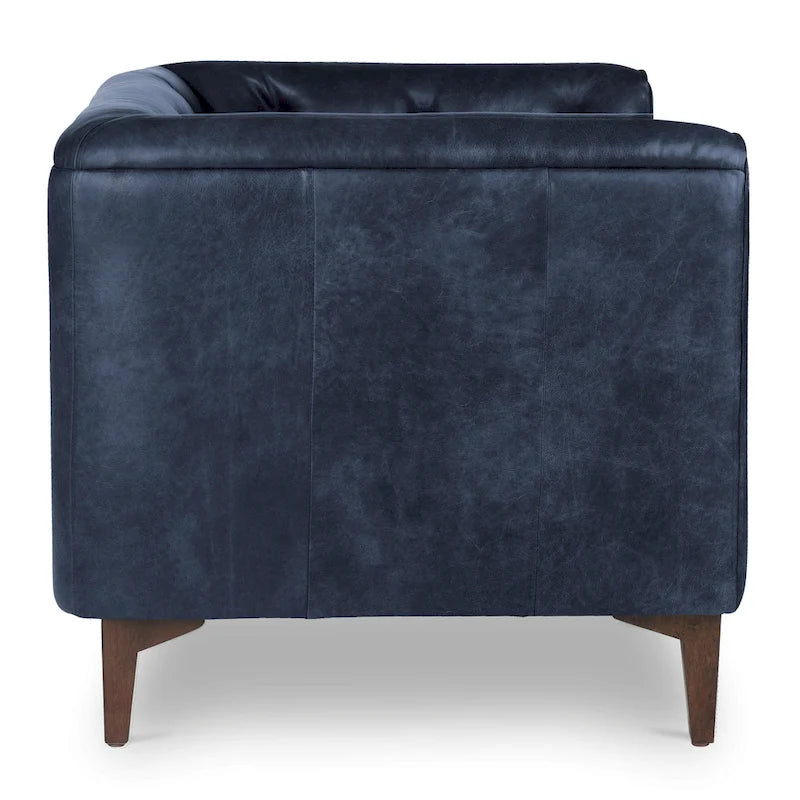 Lounge-Sessel - Vollnarbiges echtes italienisches Leder