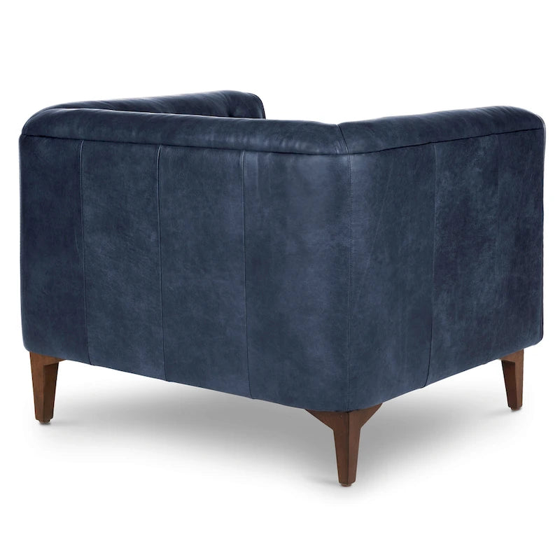 Lounge-Sessel - Vollnarbiges echtes italienisches Leder