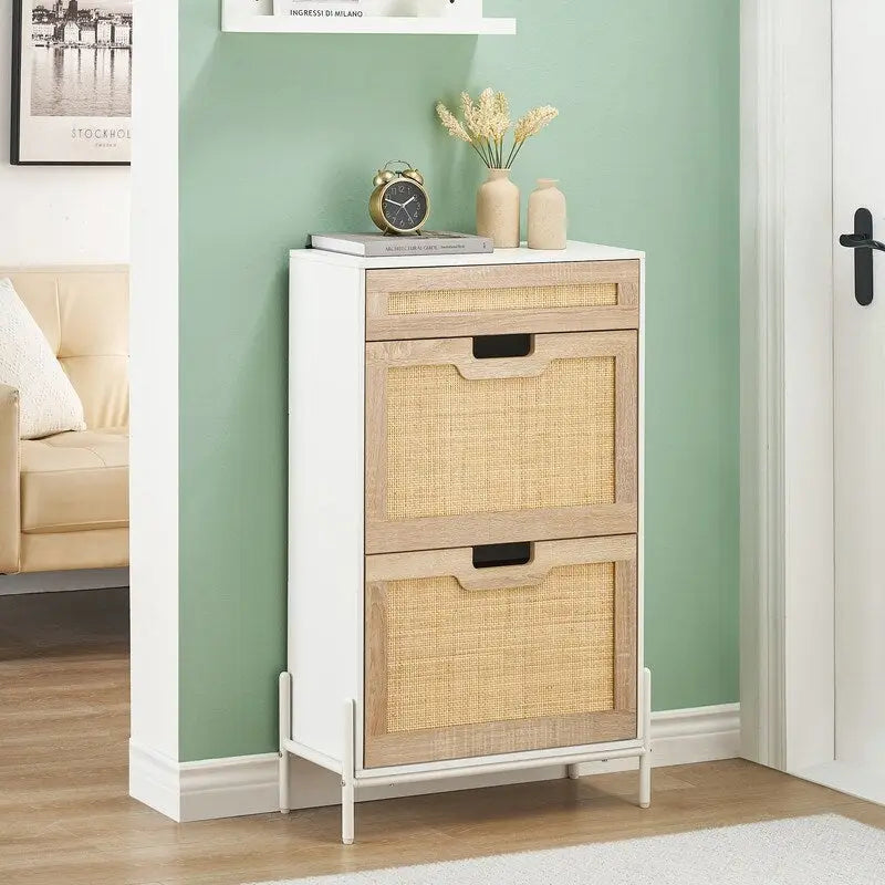 Two-door one-drawer shoe cabinet