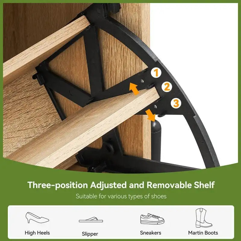 Two-door one-drawer shoe cabinet