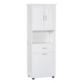 Tall Bathroom Cabinet with Laundry Basket Large Storage Space Tilt-Out Laundry Hamper and Upper Storage Cabinet